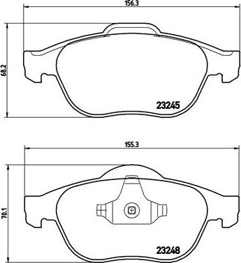 Brembo P 68 032 - Bremsbelagsatz, Scheibenbremse alexcarstop-ersatzteile.com