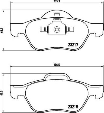 Brembo P 68 029 - Bremsbelagsatz, Scheibenbremse alexcarstop-ersatzteile.com