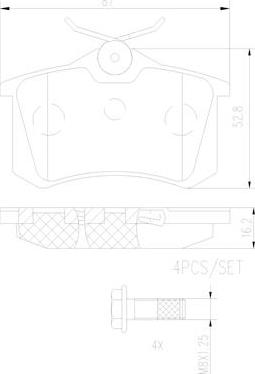 Brembo P68024N - Bremsbelagsatz, Scheibenbremse alexcarstop-ersatzteile.com