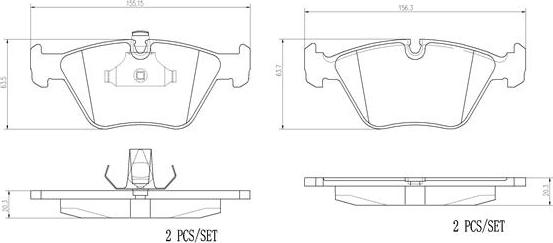 Brembo P06042N - Bremsbelagsatz, Scheibenbremse alexcarstop-ersatzteile.com