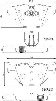 Brembo P06056N - Bremsbelagsatz, Scheibenbremse alexcarstop-ersatzteile.com