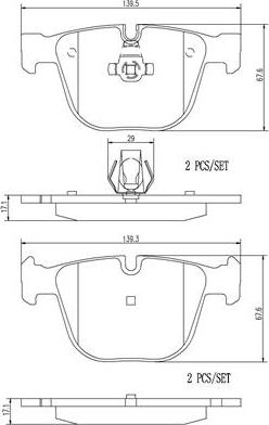 Brembo P06050N - Bremsbelagsatz, Scheibenbremse alexcarstop-ersatzteile.com