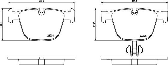 Brembo P 06 053 - Bremsbelagsatz, Scheibenbremse alexcarstop-ersatzteile.com