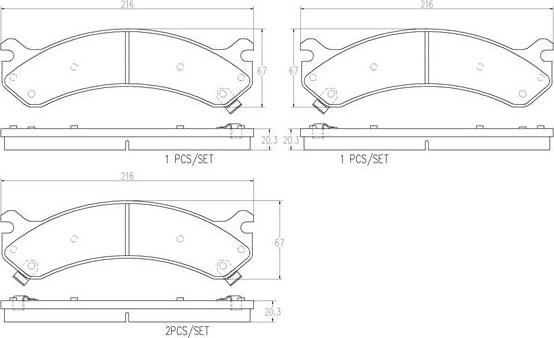 Brembo P06013N - Bremsbelagsatz, Scheibenbremse alexcarstop-ersatzteile.com