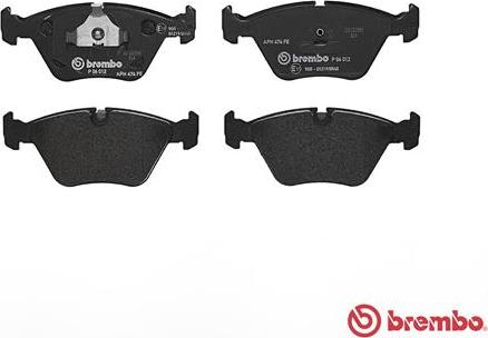 Brembo P 06 012 - Bremsbelagsatz, Scheibenbremse alexcarstop-ersatzteile.com