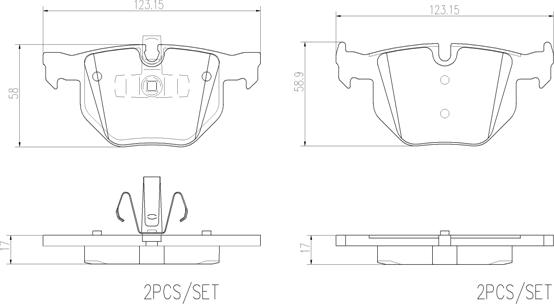 Brembo P06039N - Bremsbelagsatz, Scheibenbremse alexcarstop-ersatzteile.com