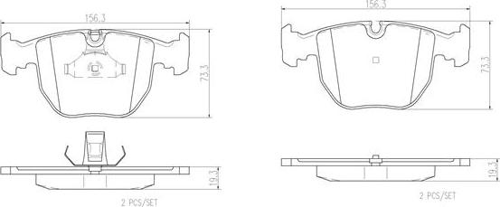 Brembo P06021N - Bremsbelagsatz, Scheibenbremse alexcarstop-ersatzteile.com