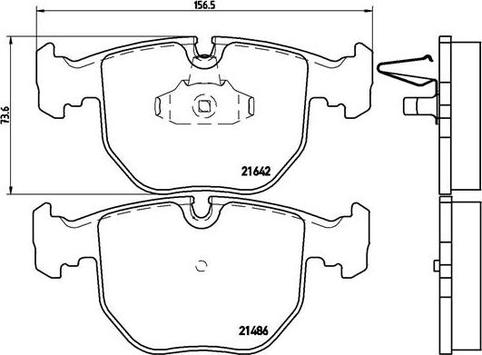 Brembo P 06 021 - Bremsbelagsatz, Scheibenbremse alexcarstop-ersatzteile.com