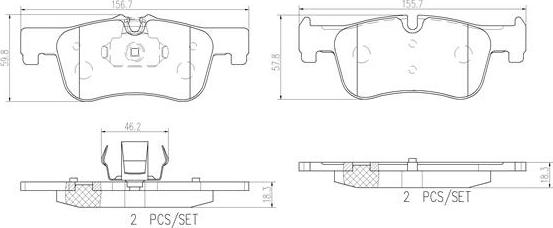 Brembo P06078N - Bremsbelagsatz, Scheibenbremse alexcarstop-ersatzteile.com