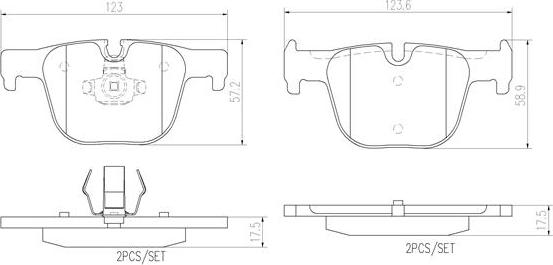 Brembo P06072N - Bremsbelagsatz, Scheibenbremse alexcarstop-ersatzteile.com