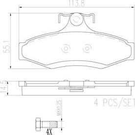 Brembo P15005N - Bremsbelagsatz, Scheibenbremse alexcarstop-ersatzteile.com