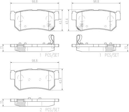 Brembo P15010N - Bremsbelagsatz, Scheibenbremse alexcarstop-ersatzteile.com