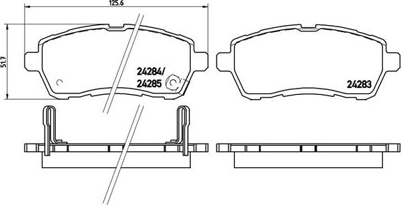 Brembo P 16 013 - Bremsbelagsatz, Scheibenbremse alexcarstop-ersatzteile.com