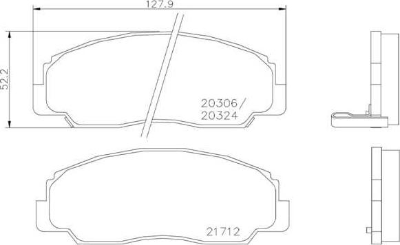 Brembo P 16 012 - Bremsbelagsatz, Scheibenbremse alexcarstop-ersatzteile.com