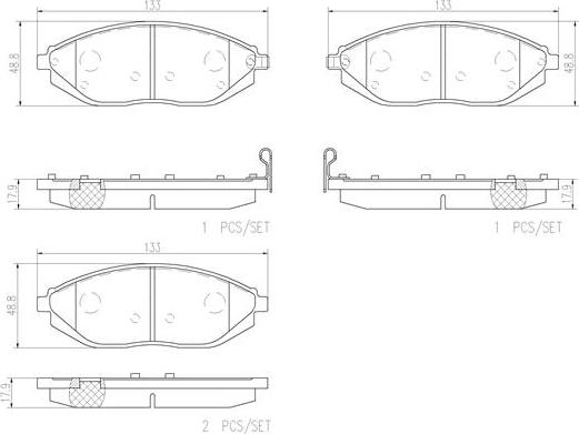 Brembo P10054N - Bremsbelagsatz, Scheibenbremse alexcarstop-ersatzteile.com