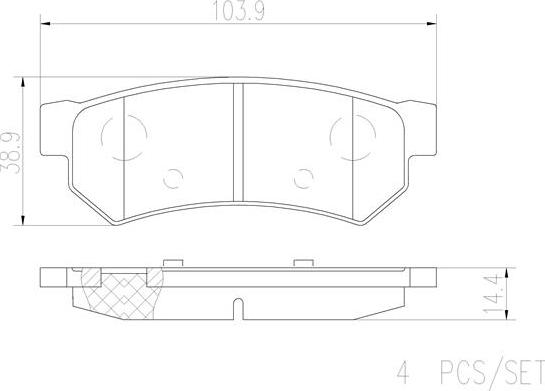 Brembo P10053N - Bremsbelagsatz, Scheibenbremse alexcarstop-ersatzteile.com