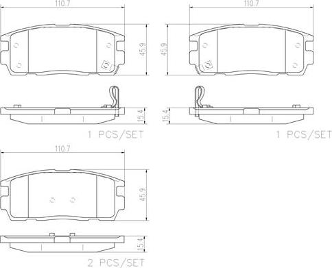 Brembo P10004N - Bremsbelagsatz, Scheibenbremse alexcarstop-ersatzteile.com