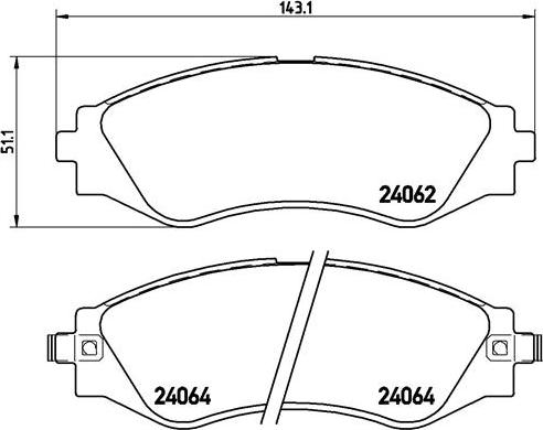 Brembo P 10 006 - Bremsbelagsatz, Scheibenbremse alexcarstop-ersatzteile.com