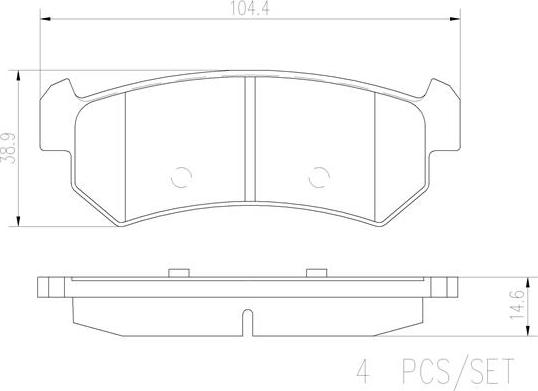 Brembo P10001N - Bremsbelagsatz, Scheibenbremse alexcarstop-ersatzteile.com