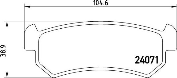 Brembo P 10 001 - Bremsbelagsatz, Scheibenbremse alexcarstop-ersatzteile.com