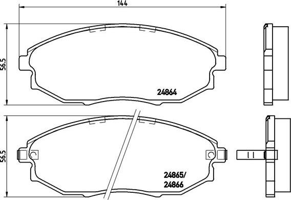 Brembo P 10 007 - Bremsbelagsatz, Scheibenbremse alexcarstop-ersatzteile.com