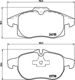 Brembo P 10 011 - Bremsbelagsatz, Scheibenbremse alexcarstop-ersatzteile.com