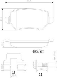 Brembo P10013N - Bremsbelagsatz, Scheibenbremse alexcarstop-ersatzteile.com