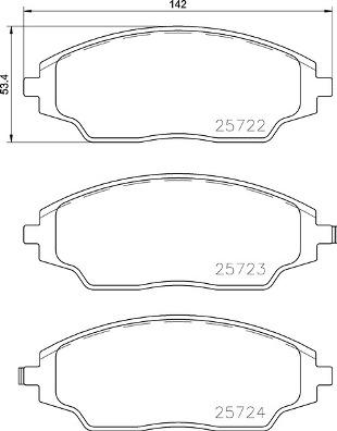 Brembo P 10 070 - Bremsbelagsatz, Scheibenbremse alexcarstop-ersatzteile.com