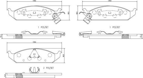 Brembo P11011N - Bremsbelagsatz, Scheibenbremse alexcarstop-ersatzteile.com