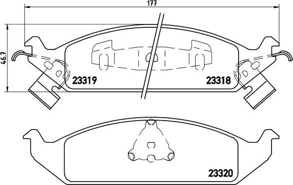 Brembo P 11 011 - Bremsbelagsatz, Scheibenbremse alexcarstop-ersatzteile.com