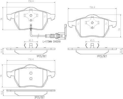 Brembo P85045N - Bremsbelagsatz, Scheibenbremse alexcarstop-ersatzteile.com