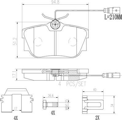 Brembo P85046N - Bremsbelagsatz, Scheibenbremse alexcarstop-ersatzteile.com