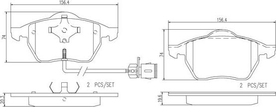 Brembo P85040N - Bremsbelagsatz, Scheibenbremse alexcarstop-ersatzteile.com