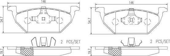 Brembo P85041N - Bremsbelagsatz, Scheibenbremse alexcarstop-ersatzteile.com