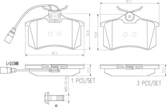 Brembo P85058N - Bremsbelagsatz, Scheibenbremse alexcarstop-ersatzteile.com