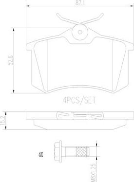 Brembo P85017N - Bremsbelagsatz, Scheibenbremse alexcarstop-ersatzteile.com