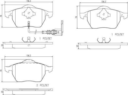 Brembo P85039N - Bremsbelagsatz, Scheibenbremse alexcarstop-ersatzteile.com