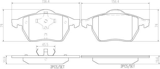 Brembo P85035N - Bremsbelagsatz, Scheibenbremse alexcarstop-ersatzteile.com