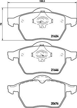 Brembo P 85 036 - Bremsbelagsatz, Scheibenbremse alexcarstop-ersatzteile.com