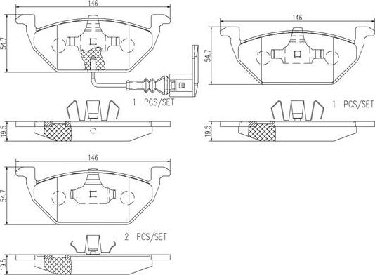 Brembo P85072N - Bremsbelagsatz, Scheibenbremse alexcarstop-ersatzteile.com