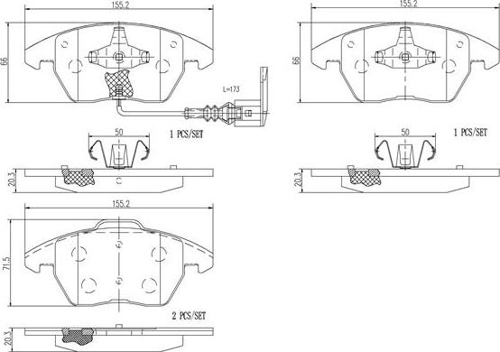 Brembo P85146N - Bremsbelagsatz, Scheibenbremse alexcarstop-ersatzteile.com