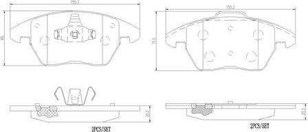 Brembo P85148N - Bremsbelagsatz, Scheibenbremse alexcarstop-ersatzteile.com