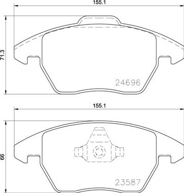 Brembo P 85 148 - Bremsbelagsatz, Scheibenbremse alexcarstop-ersatzteile.com