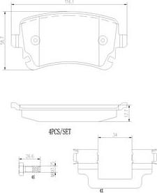 Brembo P85143N - Bremsbelagsatz, Scheibenbremse alexcarstop-ersatzteile.com