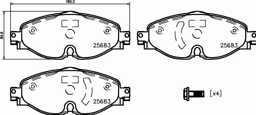 Brembo P 85 147E - Bremsbelagsatz, Scheibenbremse alexcarstop-ersatzteile.com