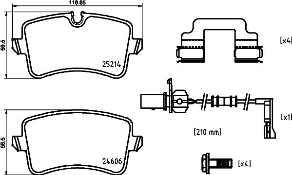 Brembo P 85 150 - Bremsbelagsatz, Scheibenbremse alexcarstop-ersatzteile.com