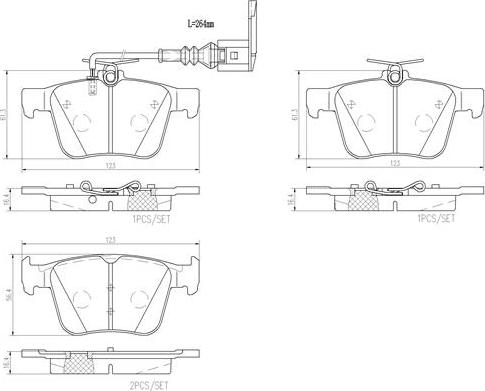 Brembo P85162N - Bremsbelagsatz, Scheibenbremse alexcarstop-ersatzteile.com