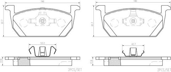 Brembo P85167N - Bremsbelagsatz, Scheibenbremse alexcarstop-ersatzteile.com