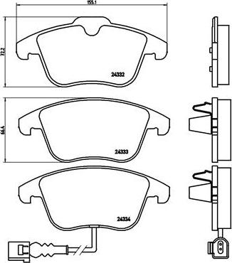 Brembo P 85 112X - Bremsbelagsatz, Scheibenbremse alexcarstop-ersatzteile.com