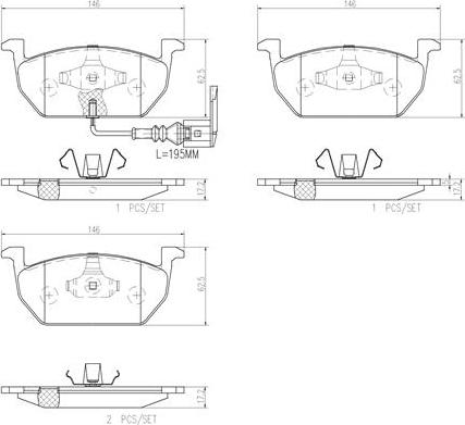 Brembo P85137N - Bremsbelagsatz, Scheibenbremse alexcarstop-ersatzteile.com